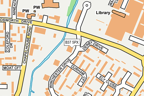 B37 5PX map - OS OpenMap – Local (Ordnance Survey) B37 5PX map - OS OpenMap – Local (Ordnance Survey)