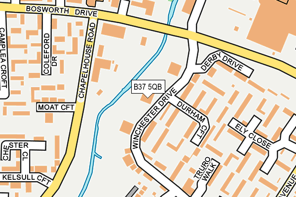 B37 5QB map - OS OpenMap – Local (Ordnance Survey) B37 5QB map - OS OpenMap – Local (Ordnance Survey)