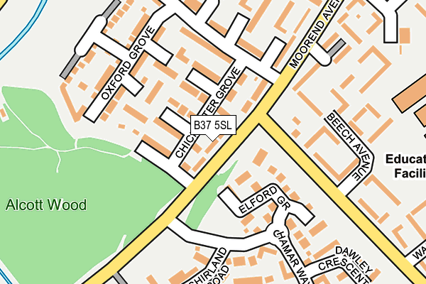 B37 5SL map - OS OpenMap – Local (Ordnance Survey) B37 5SL map - OS OpenMap – Local (Ordnance Survey)