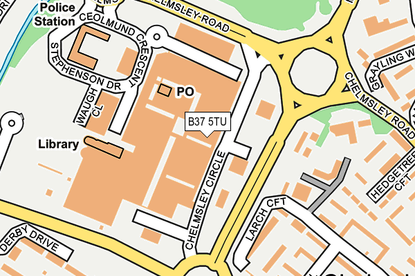 B37 5TU map - OS OpenMap – Local (Ordnance Survey) B37 5TU map - OS OpenMap – Local (Ordnance Survey)