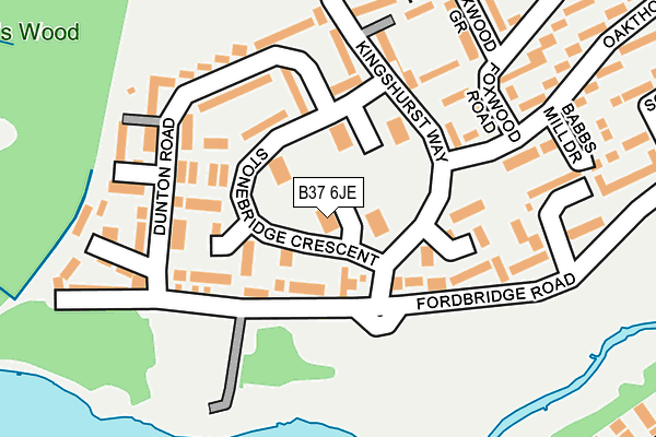 B37 6JE map - OS OpenMap – Local (Ordnance Survey) B37 6JE map - OS OpenMap – Local (Ordnance Survey)