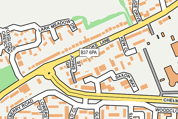 B37 6PA map - OS OpenMap – Local (Ordnance Survey) B37 6PA map - OS OpenMap – Local (Ordnance Survey)