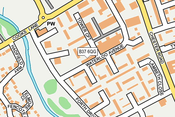 B37 6QG map - OS OpenMap – Local (Ordnance Survey) B37 6QG map - OS OpenMap – Local (Ordnance Survey)