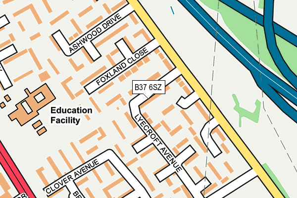 B37 6SZ map - OS OpenMap – Local (Ordnance Survey) B37 6SZ map - OS OpenMap – Local (Ordnance Survey)