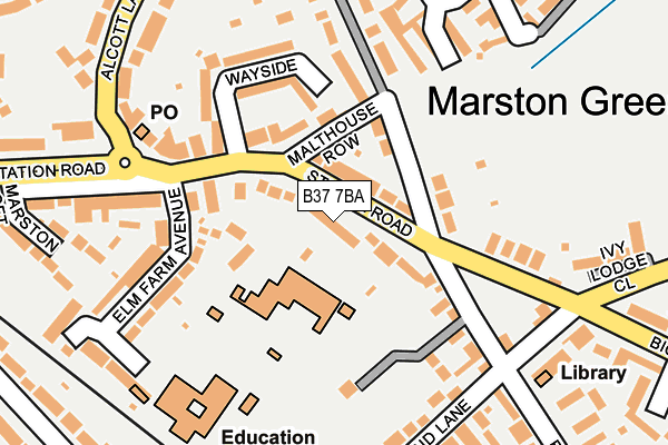 B37 7BA map - OS OpenMap – Local (Ordnance Survey) B37 7BA map - OS OpenMap – Local (Ordnance Survey)