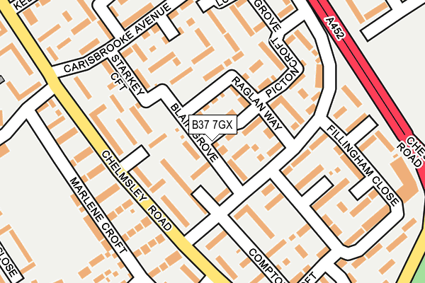 B37 7GX map - OS OpenMap – Local (Ordnance Survey) B37 7GX map - OS OpenMap – Local (Ordnance Survey)