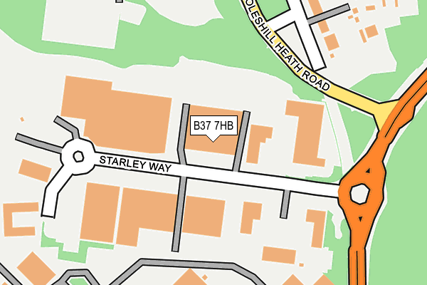 B37 7HB map - OS OpenMap – Local (Ordnance Survey) B37 7HB map - OS OpenMap – Local (Ordnance Survey)