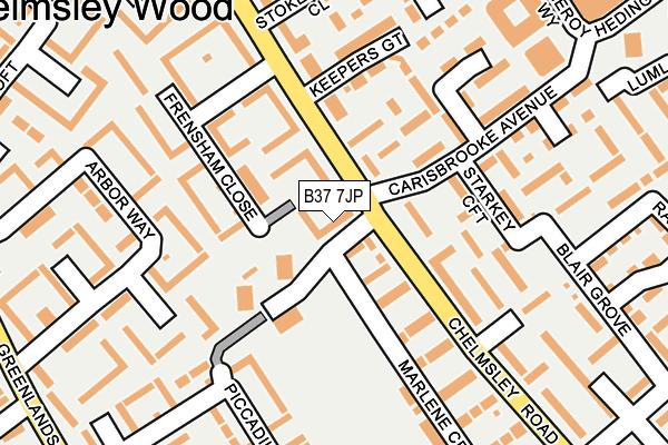 B37 7JP map - OS OpenMap – Local (Ordnance Survey) B37 7JP map - OS OpenMap – Local (Ordnance Survey)