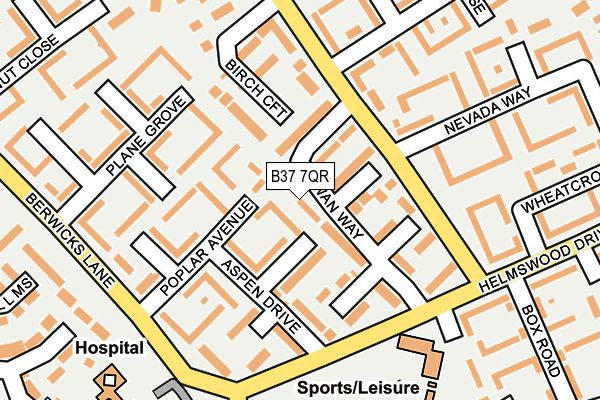 B37 7QR map - OS OpenMap – Local (Ordnance Survey) B37 7QR map - OS OpenMap – Local (Ordnance Survey)