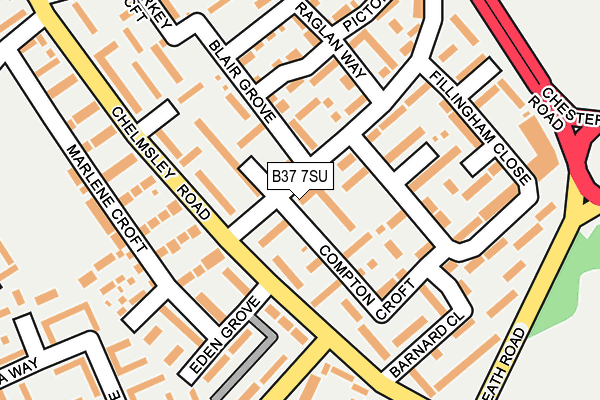 B37 7SU map - OS OpenMap – Local (Ordnance Survey) B37 7SU map - OS OpenMap – Local (Ordnance Survey)