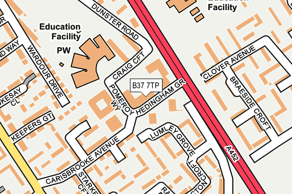 B37 7TP map - OS OpenMap – Local (Ordnance Survey) B37 7TP map - OS OpenMap – Local (Ordnance Survey)