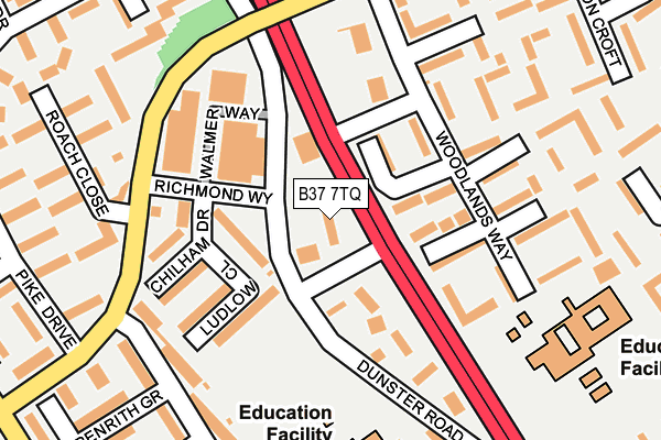 B37 7TQ map - OS OpenMap – Local (Ordnance Survey) B37 7TQ map - OS OpenMap – Local (Ordnance Survey)