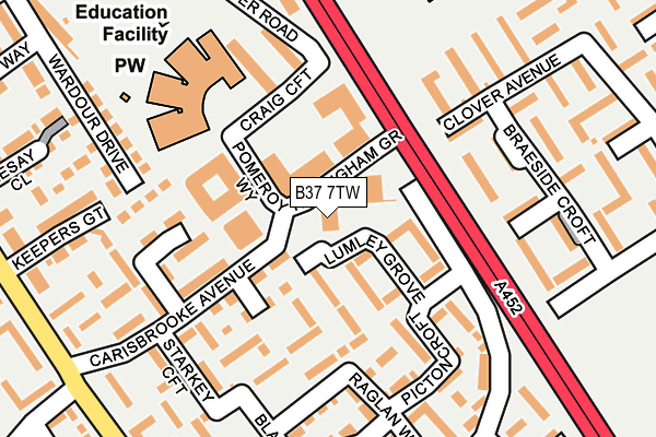 B37 7TW map - OS OpenMap – Local (Ordnance Survey) B37 7TW map - OS OpenMap – Local (Ordnance Survey)