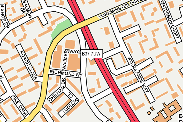 B37 7UW map - OS OpenMap – Local (Ordnance Survey) B37 7UW map - OS OpenMap – Local (Ordnance Survey)