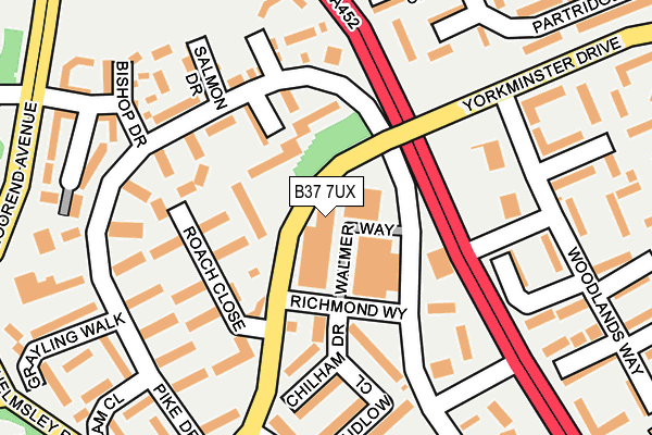 B37 7UX map - OS OpenMap – Local (Ordnance Survey) B37 7UX map - OS OpenMap – Local (Ordnance Survey)