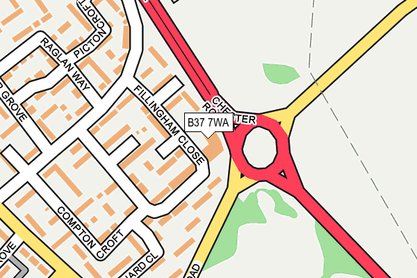 B37 7WA map - OS OpenMap – Local (Ordnance Survey) B37 7WA map - OS OpenMap – Local (Ordnance Survey)