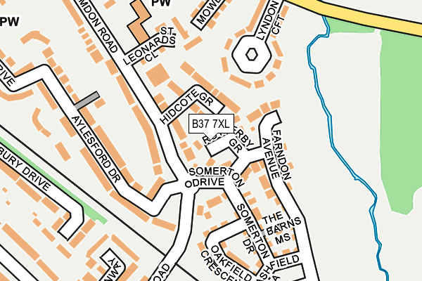 B37 7XL map - OS OpenMap – Local (Ordnance Survey) B37 7XL map - OS OpenMap – Local (Ordnance Survey)