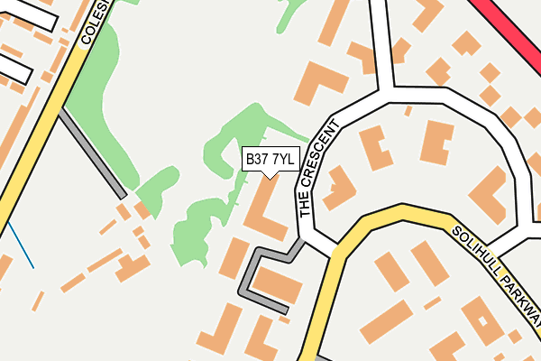 B37 7YL map - OS OpenMap – Local (Ordnance Survey) B37 7YL map - OS OpenMap – Local (Ordnance Survey)