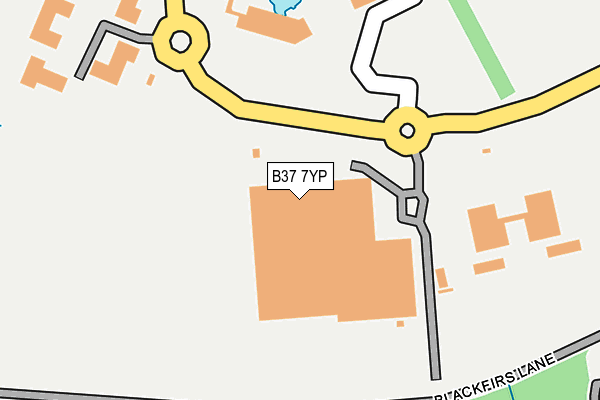 B37 7YP map - OS OpenMap – Local (Ordnance Survey) B37 7YP map - OS OpenMap – Local (Ordnance Survey)