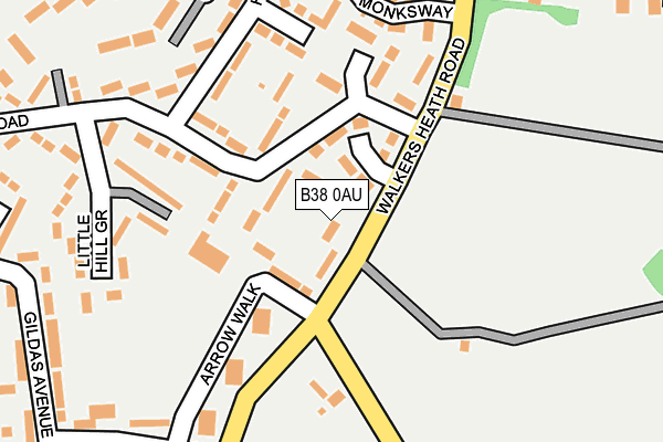 B38 0AU map - OS OpenMap – Local (Ordnance Survey) B38 0AU map - OS OpenMap – Local (Ordnance Survey)