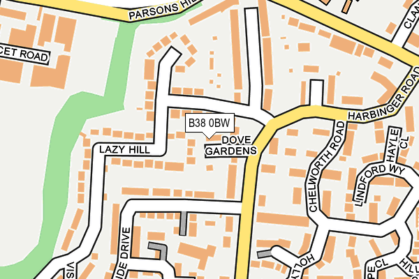 B38 0BW map - OS OpenMap – Local (Ordnance Survey) B38 0BW map - OS OpenMap – Local (Ordnance Survey)