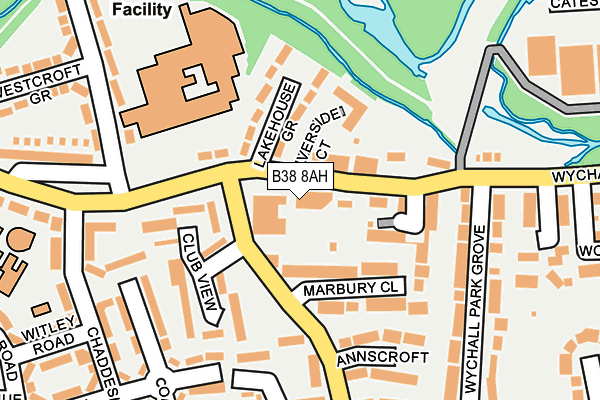 B38 8AH map - OS OpenMap – Local (Ordnance Survey) B38 8AH map - OS OpenMap – Local (Ordnance Survey)