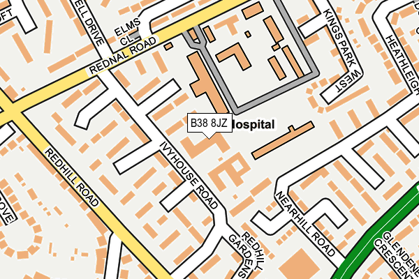 B38 8JZ map - OS OpenMap – Local (Ordnance Survey) B38 8JZ map - OS OpenMap – Local (Ordnance Survey)