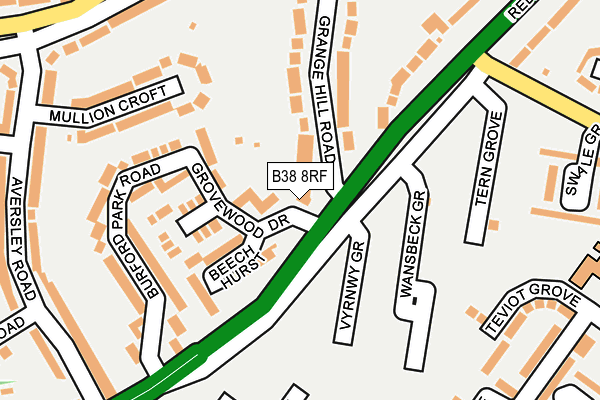 B38 8RF map - OS OpenMap – Local (Ordnance Survey) B38 8RF map - OS OpenMap – Local (Ordnance Survey)