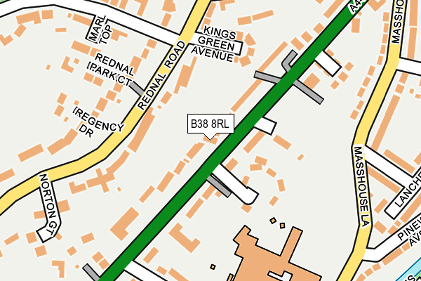 B38 8RL map - OS OpenMap – Local (Ordnance Survey) B38 8RL map - OS OpenMap – Local (Ordnance Survey)