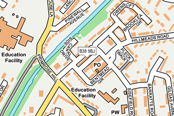B38 9BJ map - OS OpenMap – Local (Ordnance Survey) B38 9BJ map - OS OpenMap – Local (Ordnance Survey)