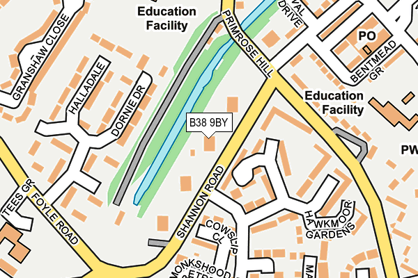 B38 9BY map - OS OpenMap – Local (Ordnance Survey) B38 9BY map - OS OpenMap – Local (Ordnance Survey)