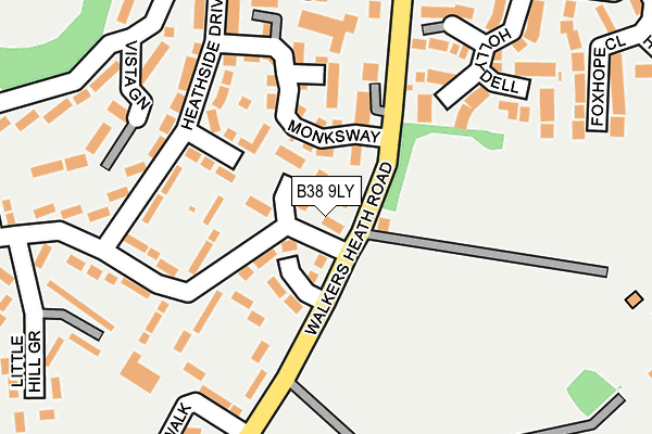 B38 9LY map - OS OpenMap – Local (Ordnance Survey) B38 9LY map - OS OpenMap – Local (Ordnance Survey)