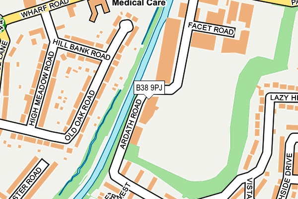 B38 9PJ map - OS OpenMap – Local (Ordnance Survey) B38 9PJ map - OS OpenMap – Local (Ordnance Survey)