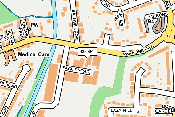 B38 9PT map - OS OpenMap – Local (Ordnance Survey) B38 9PT map - OS OpenMap – Local (Ordnance Survey)
