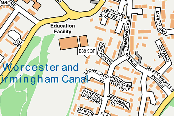 B38 9QF map - OS OpenMap – Local (Ordnance Survey) B38 9QF map - OS OpenMap – Local (Ordnance Survey)