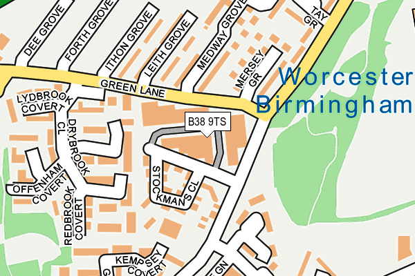B38 9TS map - OS OpenMap – Local (Ordnance Survey) B38 9TS map - OS OpenMap – Local (Ordnance Survey)