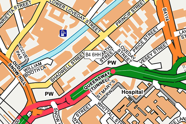 B4 6HH map - OS OpenMap – Local (Ordnance Survey)