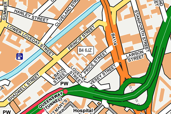 B4 6JZ map - OS OpenMap – Local (Ordnance Survey) B4 6JZ map - OS OpenMap – Local (Ordnance Survey)