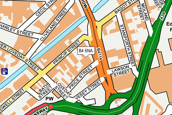 B4 6NA map - OS OpenMap – Local (Ordnance Survey) B4 6NA map - OS OpenMap – Local (Ordnance Survey)