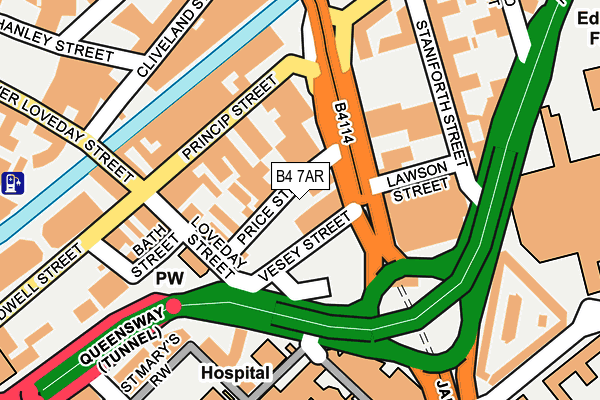 B4 7AR map - OS OpenMap – Local (Ordnance Survey) B4 7AR map - OS OpenMap – Local (Ordnance Survey)