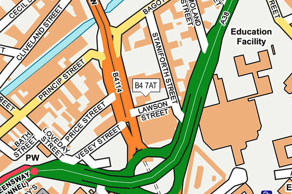 B4 7AT map - OS OpenMap – Local (Ordnance Survey) B4 7AT map - OS OpenMap – Local (Ordnance Survey)