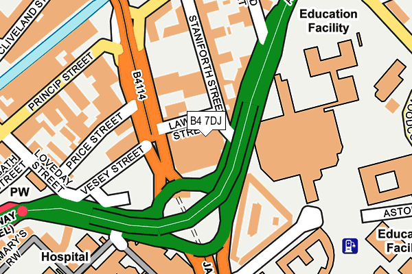 B4 7DJ map - OS OpenMap – Local (Ordnance Survey) B4 7DJ map - OS OpenMap – Local (Ordnance Survey)