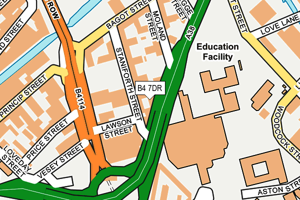 B4 7DR map - OS OpenMap – Local (Ordnance Survey) B4 7DR map - OS OpenMap – Local (Ordnance Survey)