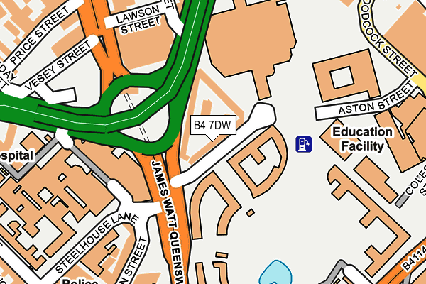 B4 7DW map - OS OpenMap – Local (Ordnance Survey) B4 7DW map - OS OpenMap – Local (Ordnance Survey)