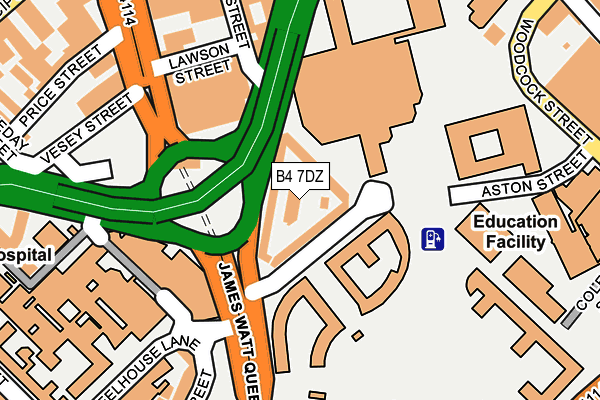 B4 7DZ map - OS OpenMap – Local (Ordnance Survey) B4 7DZ map - OS OpenMap – Local (Ordnance Survey)