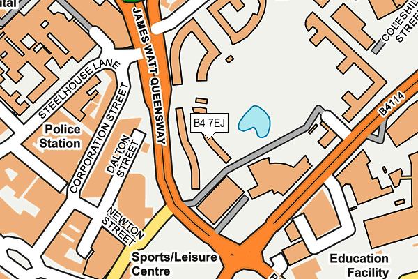 B4 7EJ map - OS OpenMap – Local (Ordnance Survey) B4 7EJ map - OS OpenMap – Local (Ordnance Survey)