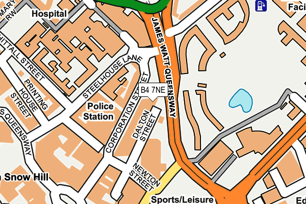 B4 7NE map - OS OpenMap – Local (Ordnance Survey) B4 7NE map - OS OpenMap – Local (Ordnance Survey)