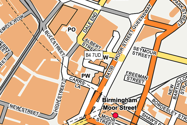 B4 7UD map - OS OpenMap – Local (Ordnance Survey) B4 7UD map - OS OpenMap – Local (Ordnance Survey)