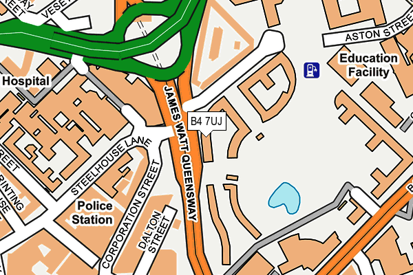 B4 7UJ map - OS OpenMap – Local (Ordnance Survey) B4 7UJ map - OS OpenMap – Local (Ordnance Survey)