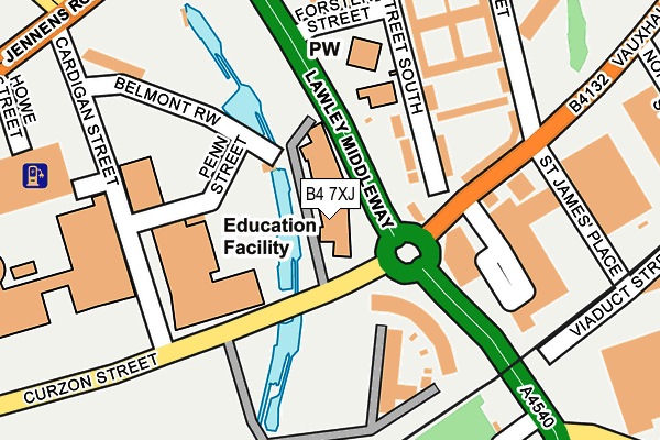 B4 7XJ map - OS OpenMap – Local (Ordnance Survey) B4 7XJ map - OS OpenMap – Local (Ordnance Survey)